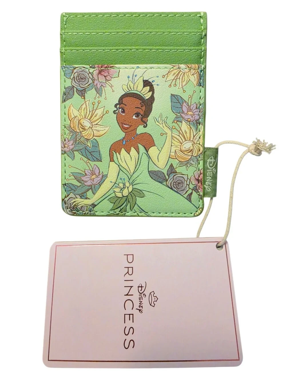 Loungefly Disney Princess Tiana Card Holder Wallet Floral Faux Leather NWT